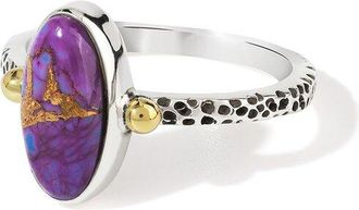 Tiramisu Silver 2.10 ct. tw. Purple Copper Turquoise Statement Ring