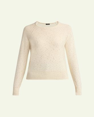 Kiton Cashmere Paillette Crewneck Sweater