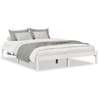Berkfield Home Extra Long Bed Frame without Mattress White 140x220 cm Solid Wood Pine