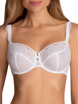 Rosa Faia Womens Selma Underwired Full Cup Bra - White Polyamide - Size 38J