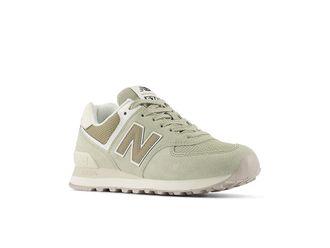 New Balance Classics WL574V2 Womens Running Shoes Olivine/Dark Stoneware : 7 B - Medium, Suede/Textile