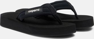 Coperni Logo platform thong sandals
