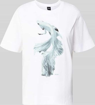 HUGO BOSS Regular Fit T-Shirt aus reiner Baumwolle Modell ELPHA in Weiss, Gr&ouml;&szlig;e XL