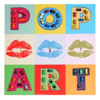 Hhg Hhg - Cuadro Lienzo Pop Art + Coches, Pintura Mural Cuadro 3d Xl, 60x60cm