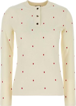 Bottega Veneta Embroidered Cotton Blend Sweater
