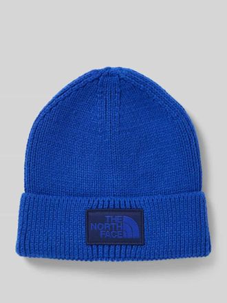 The North Face Beanie in Strick-Optik mit Logo-Patch Modell Box in Royal, Gr&ouml;&szlig;e 1