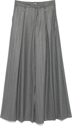 Andamane Pantaloni gessati con piega - Grigio