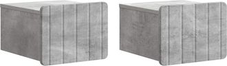 vidaXL Mesita De Noche De Pared 2 Uds. Gris Hormig&oacute;n 33 X 34,5 X 24 Cm Vidaxl