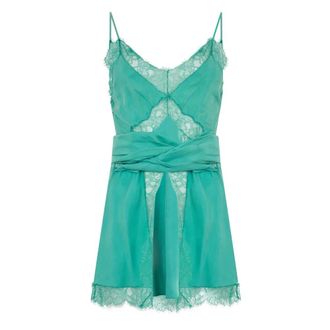 Alberta Ferretti Slip Dress - female - Alberta Ferretti - Short Dresses - Green - S - Dresses
