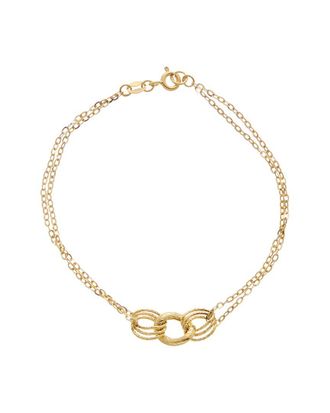 Italian Gold, Inc 10K 3-Link Curb Double Strand Bracelet