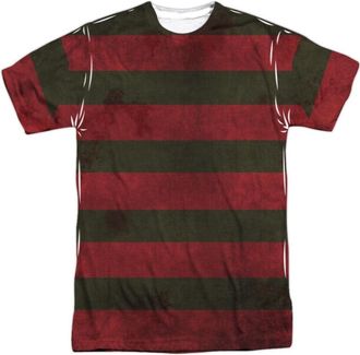 Gildan Nightmare On Elm Street Freddy Sweater Short Sleeve Adult Poly Crew Tee / T-Shirt