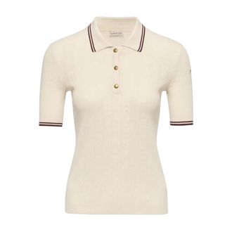 Moncler Polo Shirts, female, White, Size: XS Polo Shirt