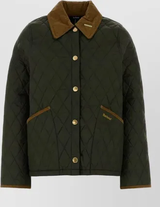Barbour quilted single breasted coat