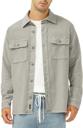 Silver Jeans Co Field Cotton Blend Button-Up Shirt Jacket in Pebble Grey at Nordstrom, Size Xx-Large