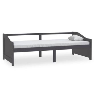 Berkfield Home 3-Seater Day Bed Dark Grey Solid Pinewood 90x200 cm