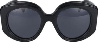 Gucci Zwart Grijs Zonnebril Gg 1308S Stijl - Dames - Zonnebrillen - Zwart - 53 MM - Accessoires