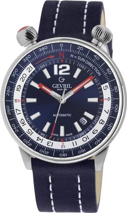 Gevril Group Wallabout Blue Dial Mens Watch 48566A