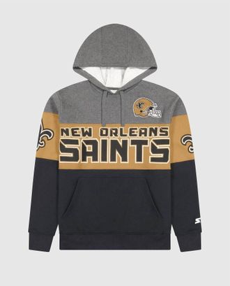 Starter Mens New Orleans Saints Pullover Hoodie In Gold And Black