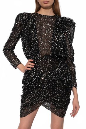 Isabel Marant Robe Garetha Dress In Black/silver