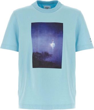 Barbour Tops, Heren, Blauw, L, Katoen, Archive Swan Katoenen T-shirt