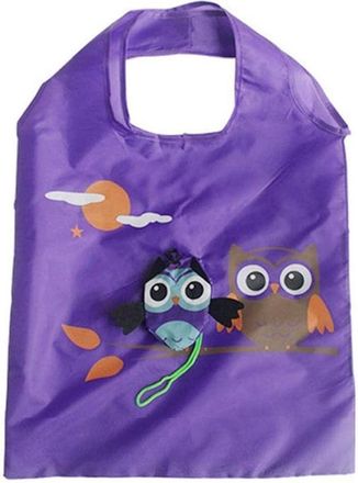 Generic Cute Animal Owl Shape Foldable Shopping Bag Reusable Tote Bag Portable Travel Shoulder Bag Folding Storage Bags Home Organizator Professional and Fash