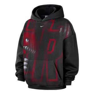 Nike Toronto Raptors Standard Issue Therma-FIT Fleece Hoodie Black White IQ2610-010
