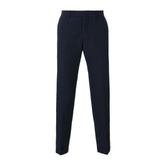 BRIGLIA 1949 Broeken, Heren, Blauw, XL, Wol, Slim-fit Broek