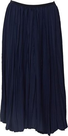 N&deg;21 Pleated Midi Skirt With Elastic Waistband And Flowing Silhouette