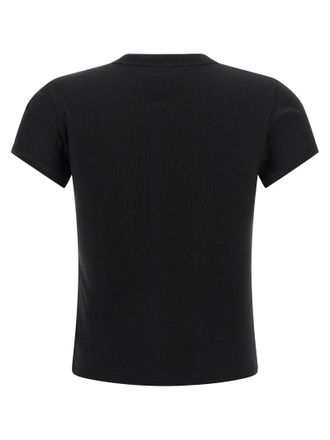 Saint Laurent Womens Black Cotton T-Shirt