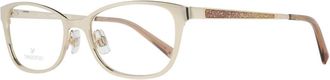 Swarovski Gouden Dames Optische Monturen Rechthoekige Stijl - Dames - Brillen - Geel - ONE Size - Accessoires