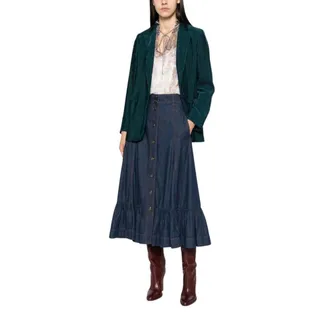 Forte_Forte Dames, Jassen, Groen, Maat: L Corduroy