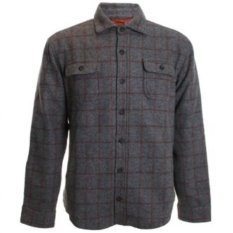 Johnnie-O Mens Mcdowell Lined Shacket In Charcoal