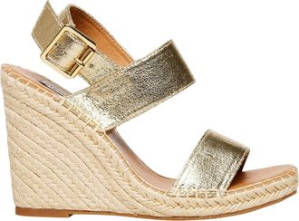 Steve Madden Uri Wedge Sandal Gold Leather URI01S1-988 Womens