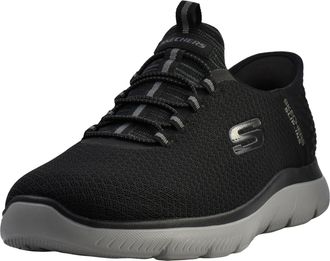Skechers Mens Summits High Range Slip-in Sneakers, Black/Charcoal, 11.5 X-Wide