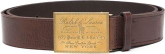 Polo Ralph Lauren Polo Heritage leather belt - men - Calf Leather - 34 - Brown