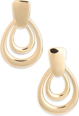 Nordstrom Rack Orbital Teardrop Doorknocker Drop Earrings in Gold at Nordstrom Rack