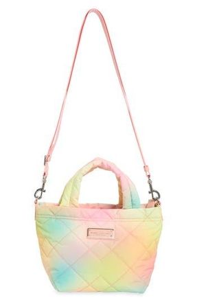 Marc Jacobs Mini Diamond Quilt Triangle Tote Bag in Magenta Multi at Nordstrom Rack