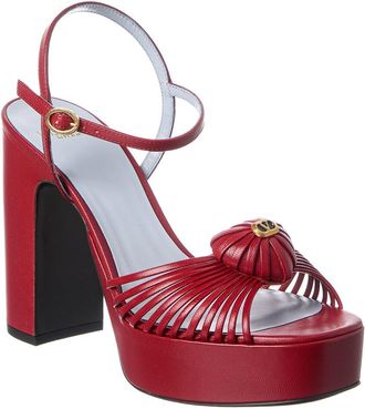 Valentino Royal Heart 115 Leather Platform Sandal