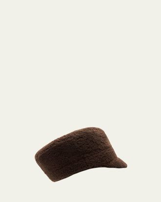 Gushlow and Cole Curly Merino Shearling & Leather Cap