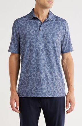 Greg Norman Solitaire Print Golf Polo in Nine Iron at Nordstrom Rack, Size Xx-Large