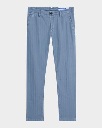 Jacob Cohen Mens Bobby Slim-Fit Chevron Pants