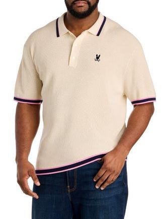 Psycho Bunny Big & Tall Knit Polo Shirt in Pristine at Nordstrom, Size Xx-Large