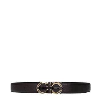 Ferragamo Herrens G&uuml;rtel Leder Braun/Schwarz