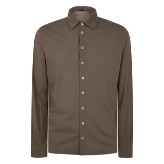 Herno Casual overhemd - Heren - Casual Overhemden - Bruin - XL - Katoen - Overhemden