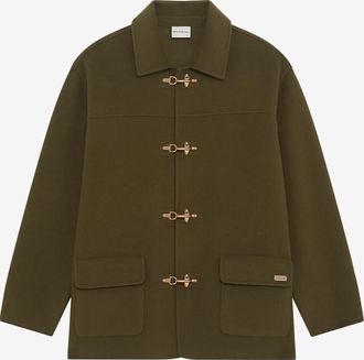 Dr&ocirc;le de Monsieur Kurzer Mantel aus Flanell mit Hemkragen Caban