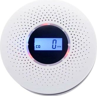 OEM Detector De Humo Y Mon&oacute;xido De Carbono Funciona Con Pilas Aa Sensor Electroqu&iacute;mico Pantalla Lcd Alarma Sonora Y Visual