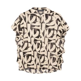 Elena Miro Dames, Blouses & Shirts, Zwart, Maat: 6XL