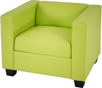 Hhg Hhg - Nunca Usado] Sill&oacute;n Lille, Polipiel, Verde Claro