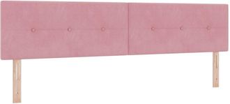 vidaXL Headboard Height Adjustable with Headboard Pink 200 cm Velvet vidaXL