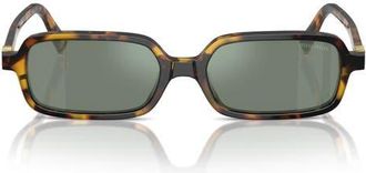 Miu Miu 52mm Rectangular Sunglasses in Honey Havana at Nordstrom